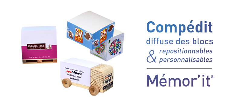 Compédit diffuse des blocs repositionnables et personnalisables